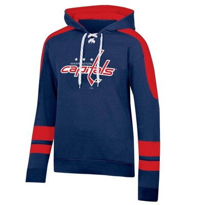 Nhl Washington Capitals Men s Hooded Sweatshirt With Lace Target