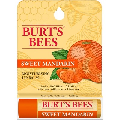 Burt's Bees Moisturizing Lip Balm - Sweet Mandarin - 0.15oz