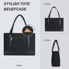 Laptop Tote Bag for Women 16 Inch, Stylish Computer Shoulder Tote Bag for Work, Large Capacity Quilted Laptop Briefcase - 3 of 4