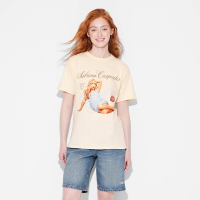 Women's Sabrina Short Sleeve Graphic T-Shirt - Light Yellow