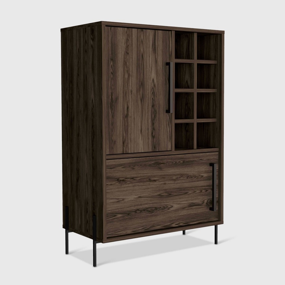 Photos - Display Cabinet / Bookcase Page Bar Cabinet Brown - RST Brands