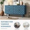 TIRAMISUBEST Modern 4-door Sideboard with Convex Pattern Doors, Buffet Cabinet Accent Storage Cabinet with 2 Silver Handle for Living Room - 4 of 4