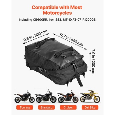 HBEZON 30L Motorcycle Tail Bag with Waterproof Liner, Universal Fit for Most Bikes, Converts to Backpack for Daily Commuting — фото 8
