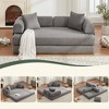 NicBex Oversized Upholstered Floor Sofa Bed with Convertible Folding Design,2-Seater Futon Couch Sleeper Sofa for Living Room,Bedroom - 2 of 4