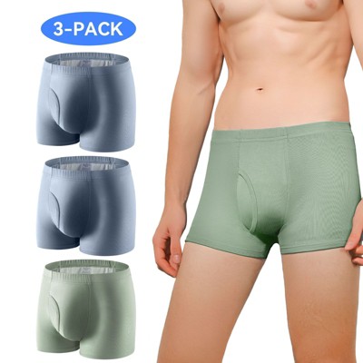 CARER 3pk Washable Incontinence Boxer for Men 8oz High Absorbency Incontinence Briefs for Bladder Leak Protection Reusable