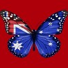 Junior's Design By Humans Butterfly Flag Of Australia By GiftsIdeas T-Shirt - 2 of 2