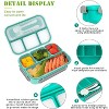 LunaLulinlk Bento Box, 1300ml Lunch Box Container with 4 Compartments, Fork, Leak-proof, Microwave/Dishwasher/Freezer Safe (Green) - 4 of 4