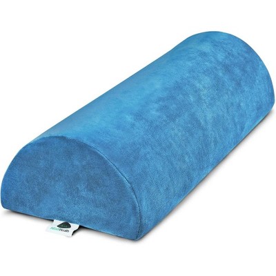 AllSett Health Large Half Moon Bolster Pillow for Legs, Knees, Lower Back and Head, Lumbar Support Pillow for Bed, Semi Roll for Ankle and Foot