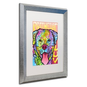 Trademark Fine Art -Dean Russo 'Rottweiler  Luv' Matted Framed Art - 1 of 4