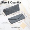 Unique Bargains Foldable Triangle Magnetic Portable Eyeglass Case with Eyeglass Cloth 1 Pc - 2 of 4