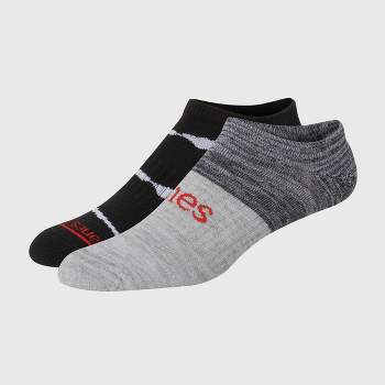Hanes Originals Premium Men's No Show Socks 2pk - Black/White 6-12