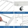 Twin Daybed w/ Trundle, Metal Twin Size Daybed w/Pullout Trundle 6 Casters, Steel Slat Support Sofa Bed for Living Room - 4 of 4