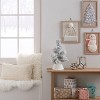 7" Cable Knit Mini Christmas Tree Collar White - Wondershop™: Solid Pattern, Plastic & Fabric - 2 of 3