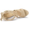 Allegra K Women's Lace Up Platform Chunky High Heels Sandals - 4 of 4