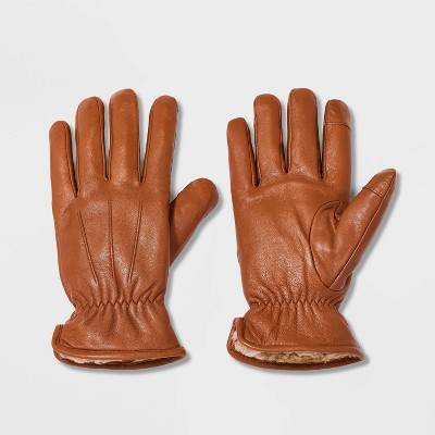 Photo 1 of Men's Dress Gloves with Sherpa Lined - Goodfellow & Co - Brown L/XL