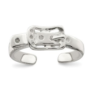 Black Bow Jewelry Antiqued Buckle Toe Ring in Sterling Silver - 1 of 2