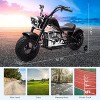 36V 350W Kids Electric Dirt Bike, w/Removable Training Wheels, 16.5MPH Max, Suspension, LED Lights,Music, Leather Seat - 4 of 4