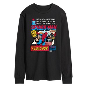Men's - Marvel - Spider-Man He's Sensational Comic Long Sleeve Graphic T-Shirt - 1 of 3