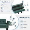 Nasitip 89" Futon Sofa Bed, Convertible Sleeper Sofa with Adjustable Backrest & Armrest, Modern Loveseat Sleeper for Living Room Bedroom Apartments - 3 of 4