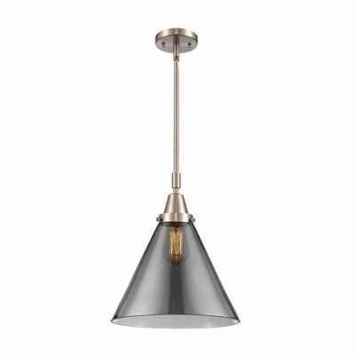 Cone - 1 Light Stem Hung Mini Pendant In Industrial Style-17.13 Inches Tall and 12 Inches Wide