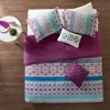 Sapphtopaz Bedding Comforter Sets Quilt Set Bohemian Style Plant Prints and Purple Back Reversible Quilt Set - 2 of 4