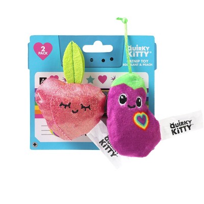 Quirky Kitty Egg Plant + Peach Cat Toy - Purple