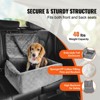 VEVOR Dog Car Seat, Dog Booster Seat for Car with A Storage Pocket, Clip-On Safety Leash, Sponge and PP Cotton Filling, Dog Car Bed - 3 of 4