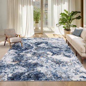 Area Rugs, Modern Abstract Washable Rug for Living Room, Soft Non Slip Non-Shedding Area Rug - 1 of 4