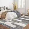 Indoor Modern Geometric Patchworked Area Rugs for Bedroom Living Room, Washable Non Slip Contemporary Carpet for Home Office - 4 of 4