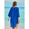 Swim 365 Women's Plus Size Crochet-Front Cover Up - 3 of 4