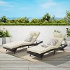 Foldable Wicker Outdoor Patio Chaise Lounge Set Of 2,Outdoor Reclining Lounge Chair Recliner Up To 150° With Cushion -Maison Boucle - 2 of 4