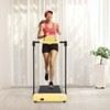 HFYee Walking Pad Treadmill 300 LB Capacity with Armrest, LED Display and Silent Motor, Portable Treadmill for Home Gym, 1 to 7.6 MPH - 3 of 4