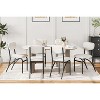 TackView Boucle Upholstered Mid Century Kitchen Chairs Farmhouse Kitchen Dining Chairs with Black Metal Legs - 2 of 4