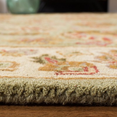 Heritage 5' x 8' Green and Gold Hand-Tufted Wool Area Rug