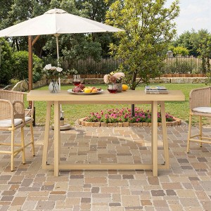 Racxily Versatile Console Table - Sturdy Console Table, 59.84'' Wood Grain Design, 220lbs Load-Bearing, Easy Assembly for Hallway/Bedroom/Patio - 1 of 4