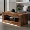 Hommoo 43.3" Modern Farmhouse Coffee Table with Storage - 3 of 4