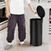 30L/8 Gallon Round Trash Can, Modern Garbage Can with Soft Close Lid - 3 of 4