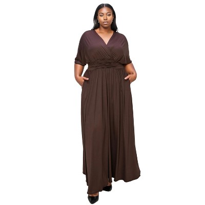 L I V D Women's Raffi Pocket Empire Waist Maxi Dress