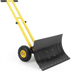 29.13"W Heavy-Duty Snowplow, with Adjustable Handle and Tilting Blade, Efficiently Removes Snow, Suitable for Driveways, Doorways, Sidewalks, Patios - 1 of 4