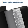 2.6 Gallon / 10 L Stainless Steel Bathroom Trash Can with Lid, Slim Waterproof Garbage Can for Bedroom, Small Step-on Metal Trash Bin , - 3 of 4