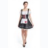 Women's Heart Pattern Fake 3-Piece Front Tie Front Strapless Blouse Cosplay Costume Set - 4 of 4