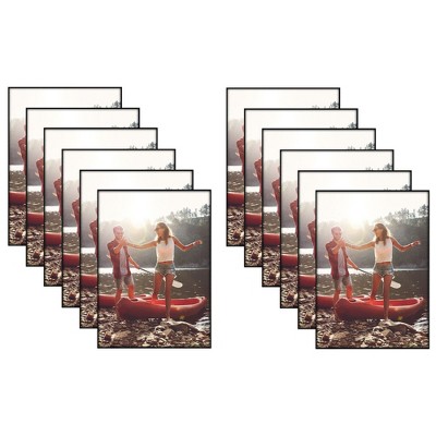 Americanflat Front Loading Picture Frame Set - 4x6 - Black - 12 Pack