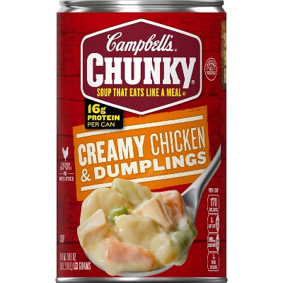 Campbell&#39;s Chunky Creamy Chicken &#38; Dumplings Soup - 18.8oz