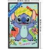 Trends International Disney Lilo and Stitch: Pattern Clash - Stitch Framed Wall Poster Prints - 3 of 4