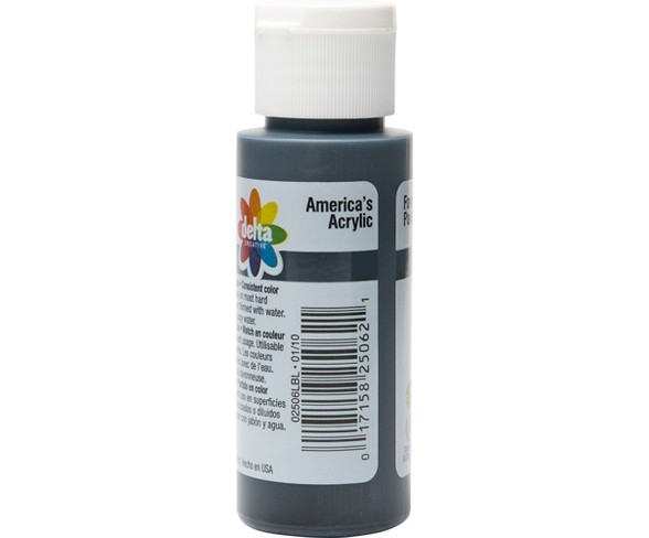 2 fl oz Acrylic Craft Paint Black - Delta Ceramcoat