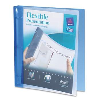 Avery Flexible Round Ring Binder 11 x 8 1/2 1" Capacity Blue 17675