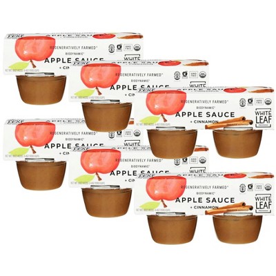 White Leaf Provisions Biodynamic Apple and Cinnamon Sauce - Case of 6/4/4 oz