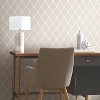 RoomMates 28.2" Modern Trellis P&S Wallpaper Beige: Removable Adhesive Geometric Vinyl, Peelable, Repositionable - 2 of 4