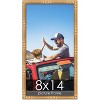 PosterPalooza | 8x14 Thin Bamboo Picture Frame, UV Acrylic, 2 Finishes - Gold and Brown - 2 of 4