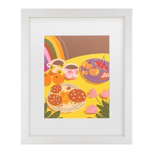 Trademark Fine Art - Gigi Rosado  Yellow table Matted Framed Art - 1 of 4